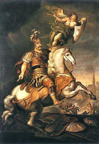 Jerzy Siemiginowski-Eleuter John III Sobieski at the Battle of Vienna. oil painting picture